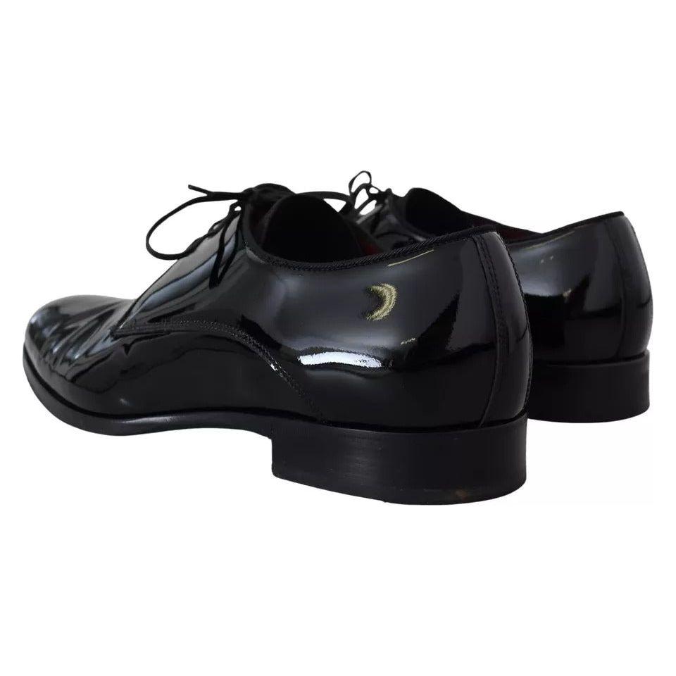 Dolce & Gabbana Black Patent Leather Derby Dress Shoes Dolce & Gabbana