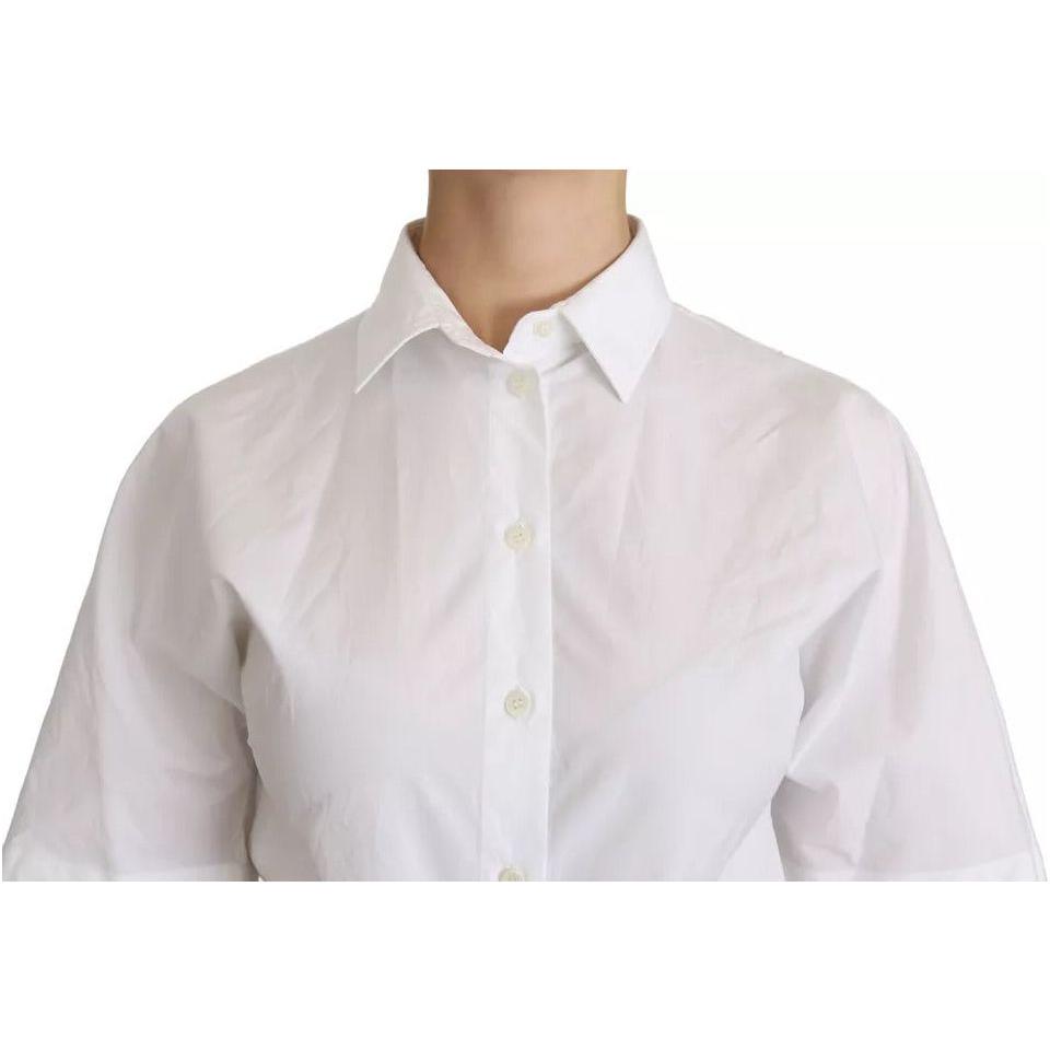 Dolce & Gabbana White Collared Short Sleeve Polo Shirt Top Dolce & Gabbana