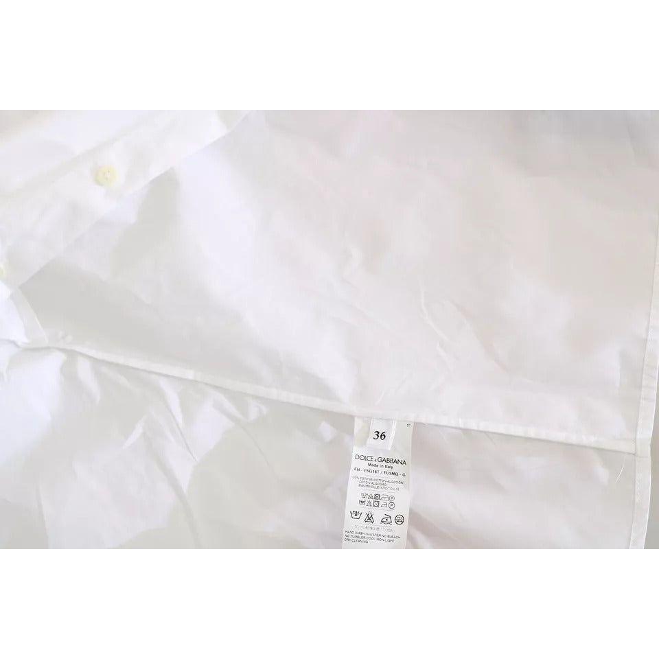 Dolce & Gabbana White Collared Short Sleeve Polo Shirt Top