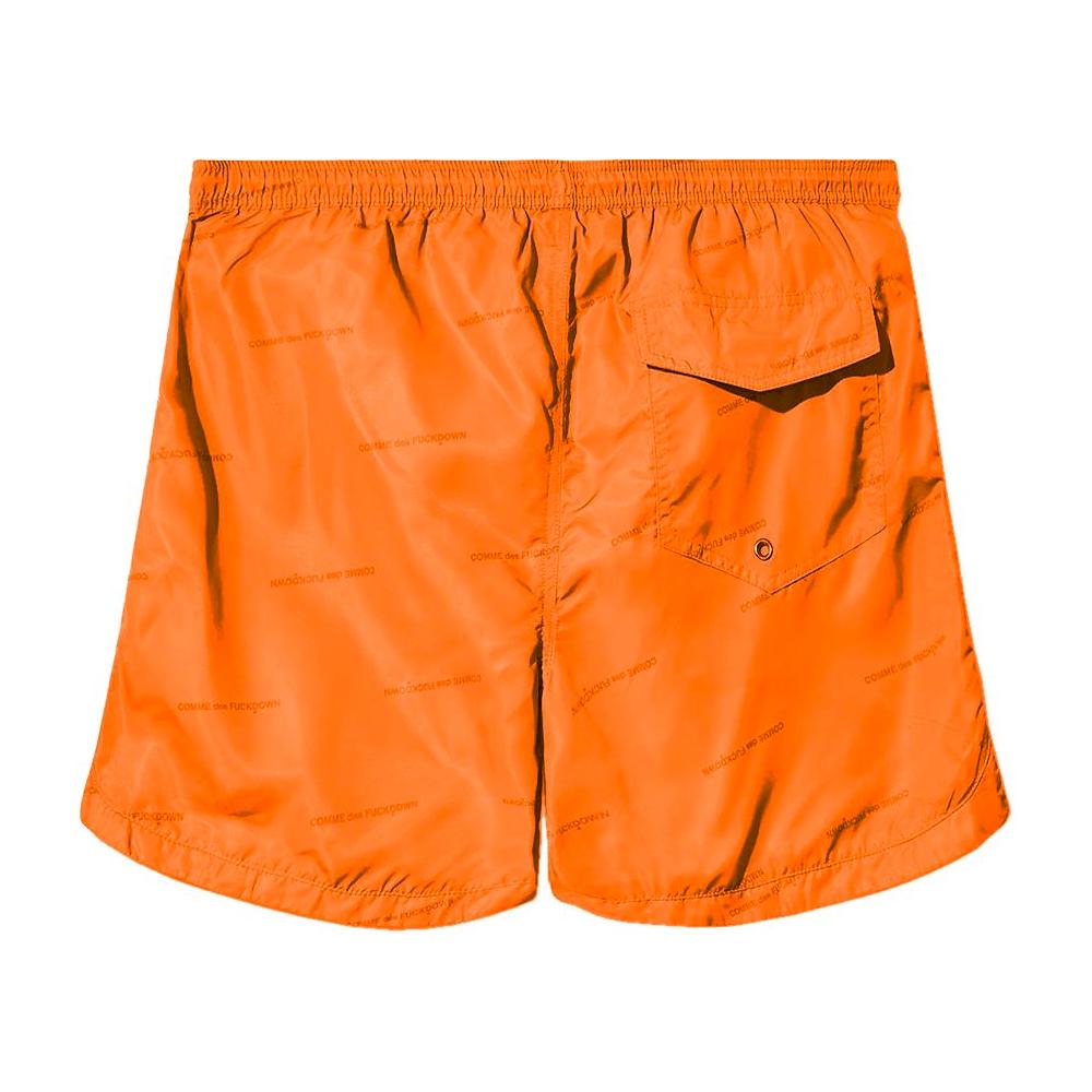 Comme Des Fuckdown Orange Polyester Men's Bermuda Short Comme Des Fuckdown