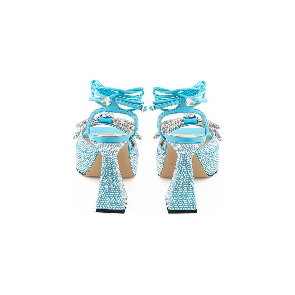 MACH & MACH Light Blue Leather Platforms & Wedge MACH & MACH