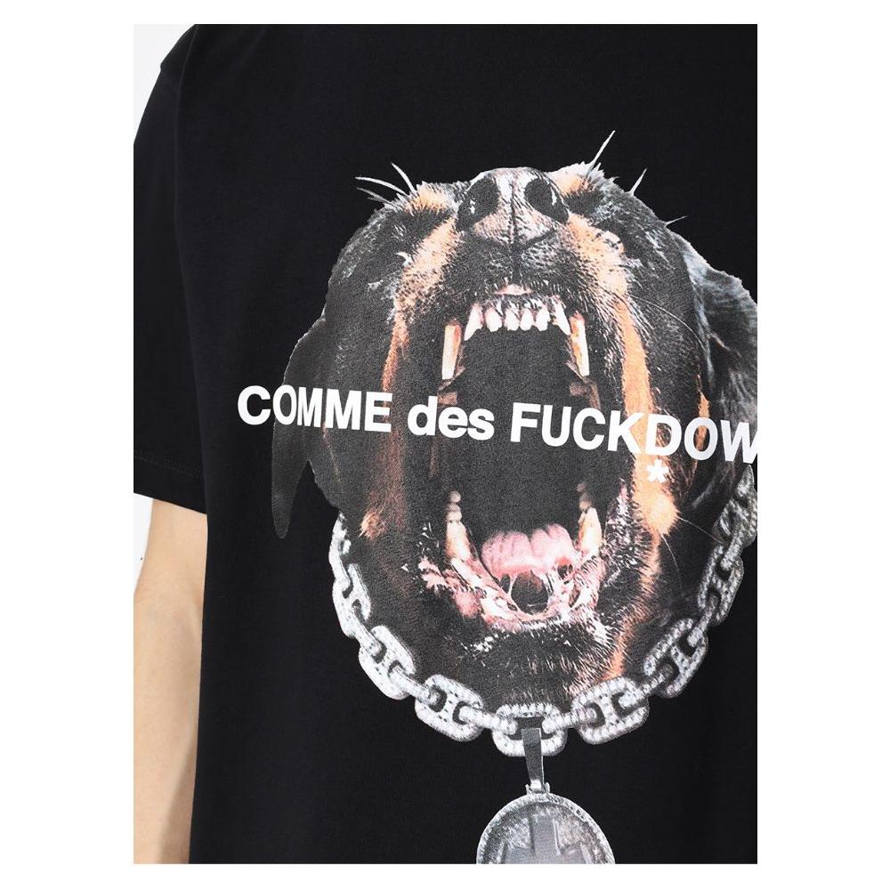 Comme Des Fuckdown Black Cotton T-Shirt Comme Des Fuckdown