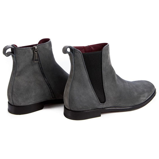 Gray Leather Di Calfskin Boot