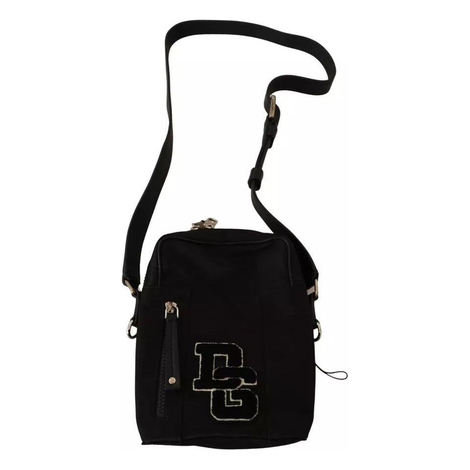 Dolce & Gabbana Black Nylon Leather DG Logo Patch Messenger Cross Body Bag Dolce & Gabbana