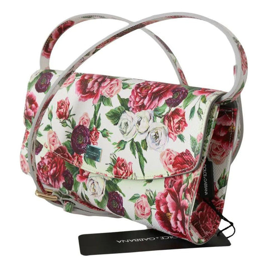 Dolce & Gabbana White Purse Clutch Floral Roses Leather Cross Body Bag Dolce & Gabbana