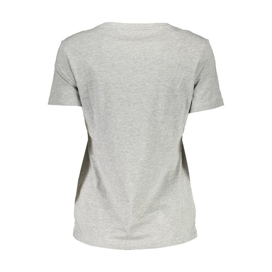 Guess Jeans Elite Gray Organic Cotton Tee for Her Guess Jeans