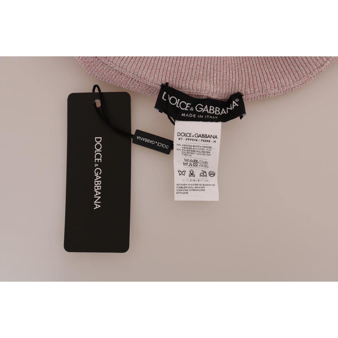 Dolce & Gabbana Pink Stretch Waist Tights Stockings