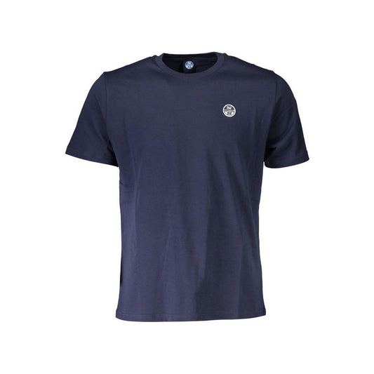 North Sails Blue Cotton Men T-Shirt North Sails