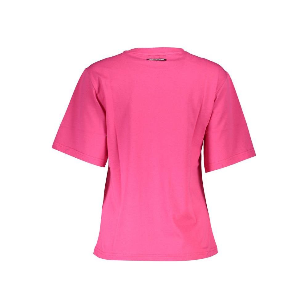 Cavalli Class Pink Cotton Women T-Shirt Cavalli Class