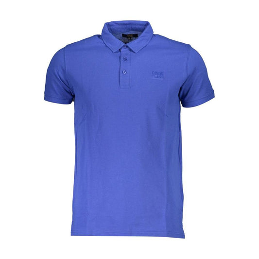 Cavalli Class Blue Cotton Polo Shirt Cavalli Class