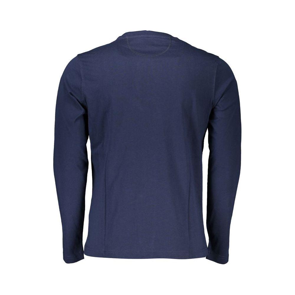 La Martina Chic Blue Crew Neck Embroidered T-Shirt La Martina