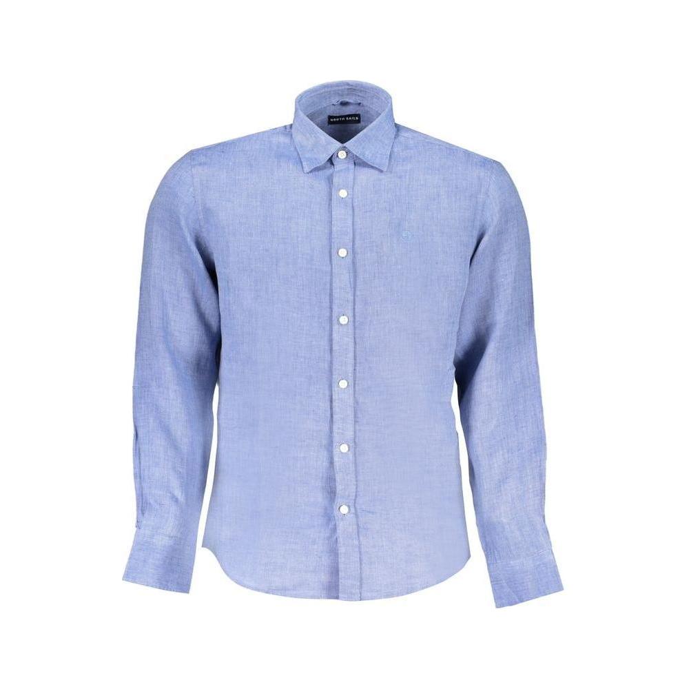 North Sails Blue Linen Shirt North Sails