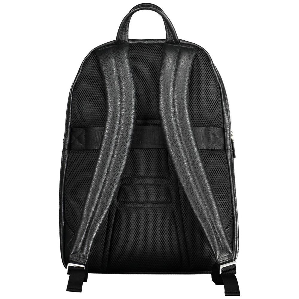 Piquadro Black Leather Men Backpack Piquadro