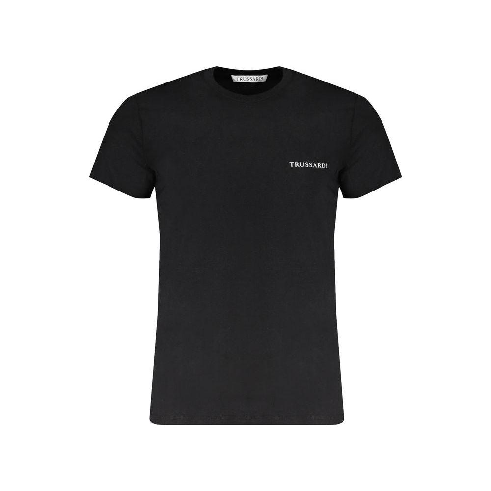 Trussardi Black Cotton T-Shirt Trussardi