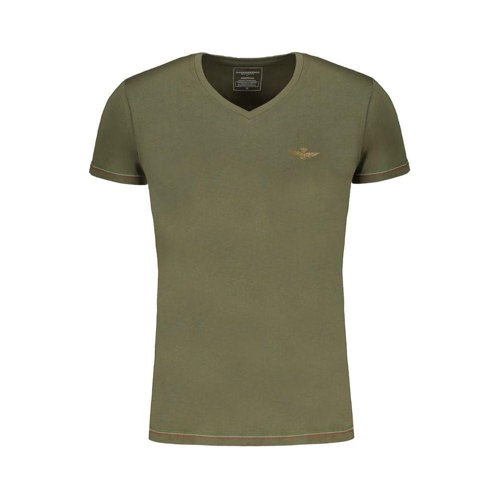 Aeronautica Militare Green Cotton T-Shirt MAN T-SHIRTS Aeronautica Militare