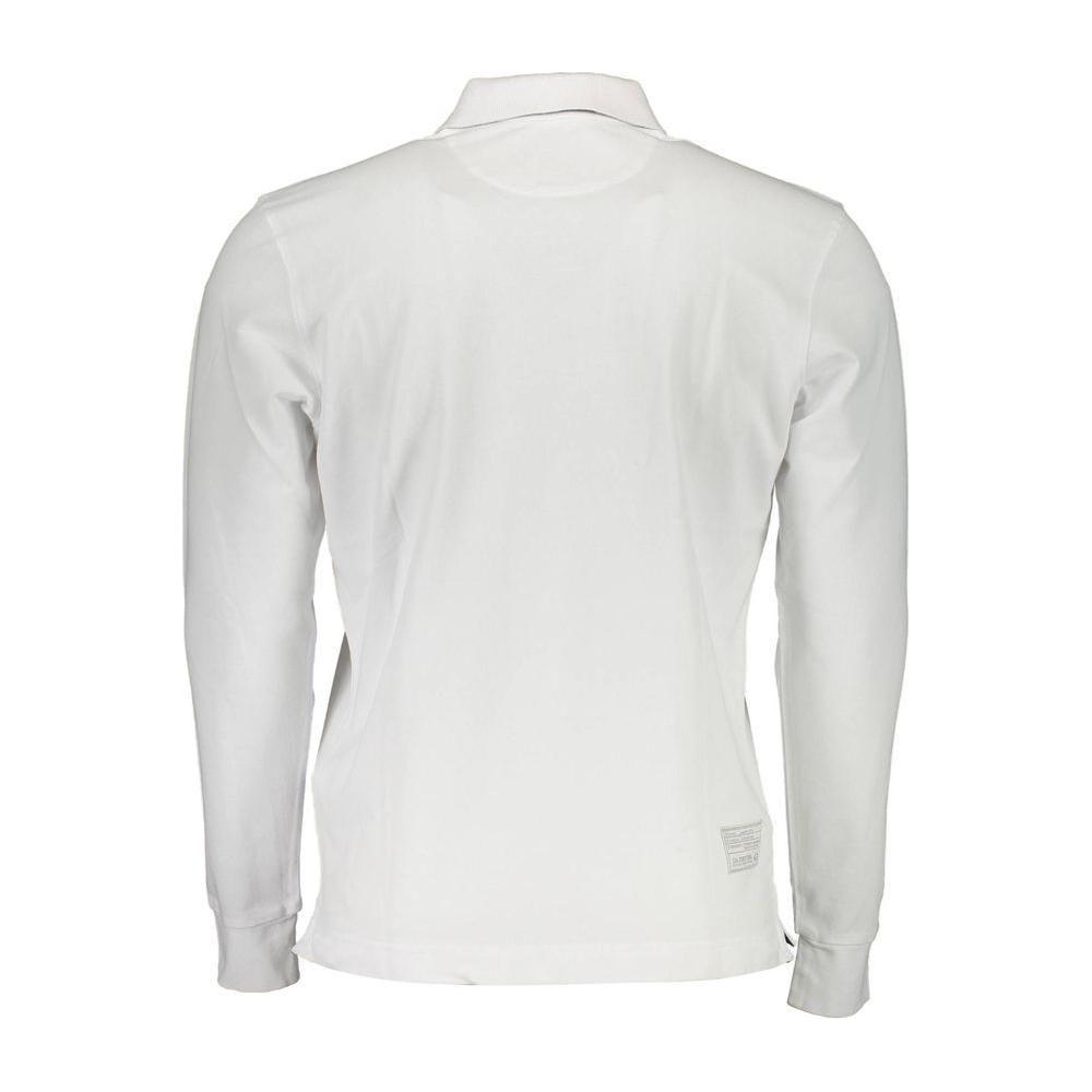 La Martina White Cotton Men Polo Shirt La Martina