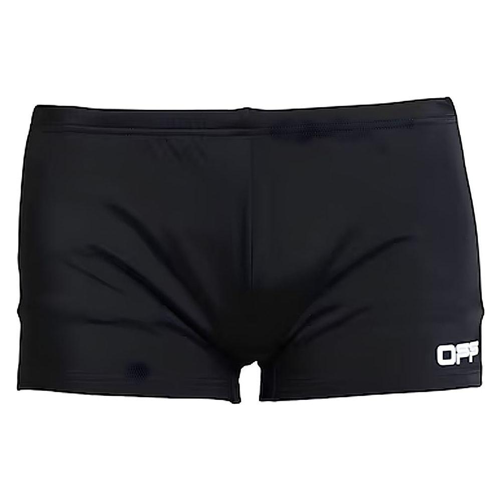 Off-White Black Nylon Men Swim Trunk Off-White