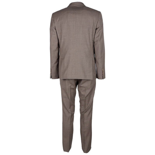 Made in Italy Beige Wool Vergine Suit Made in Italy