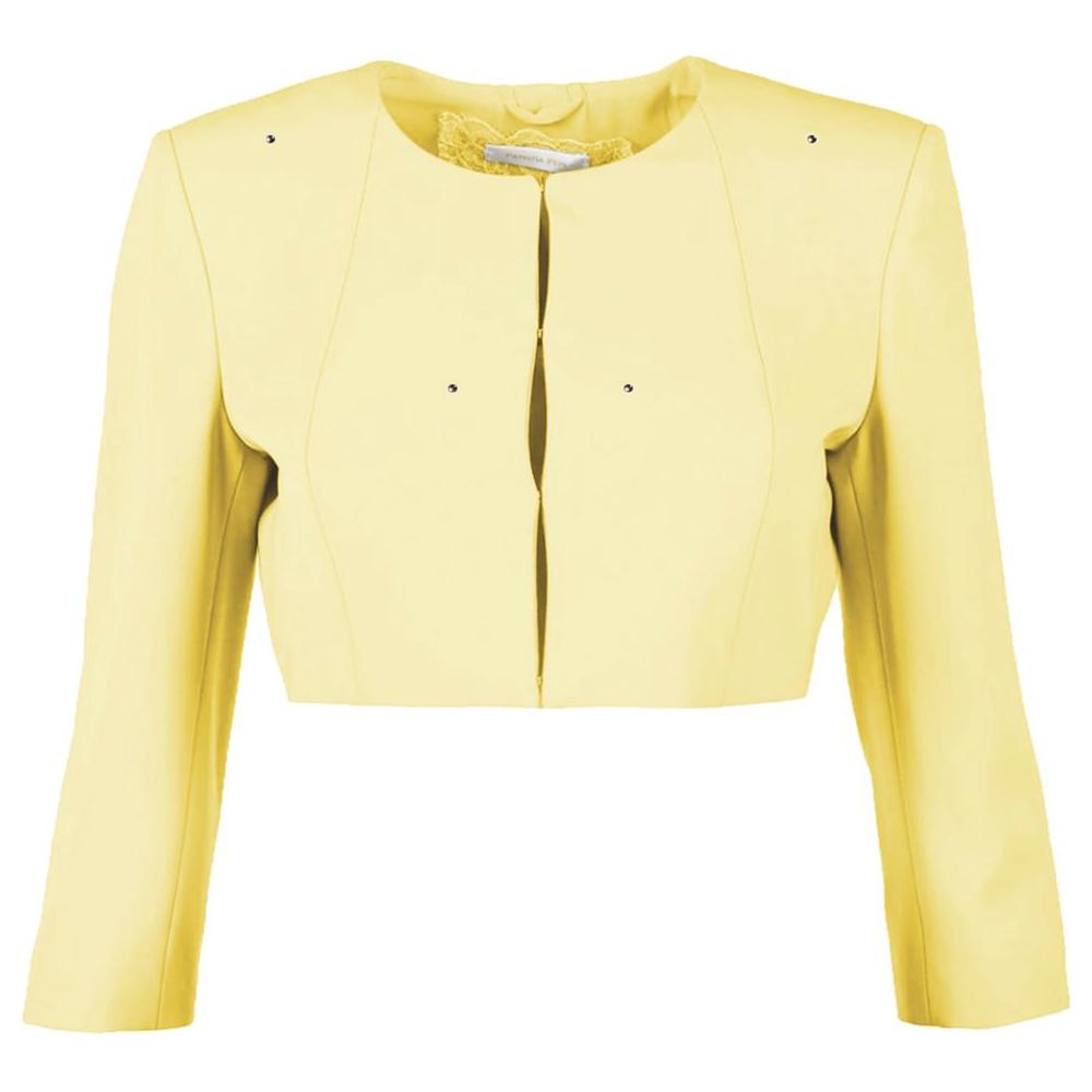 Patrizia Pepe Yellow Polyester Women's Short Jacket Patrizia Pepe