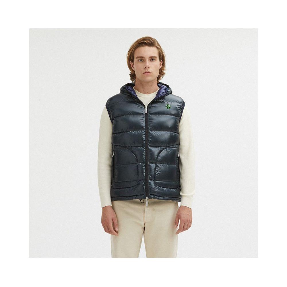 Centogrammi Blue Nylon Men's Reversible Vest Centogrammi