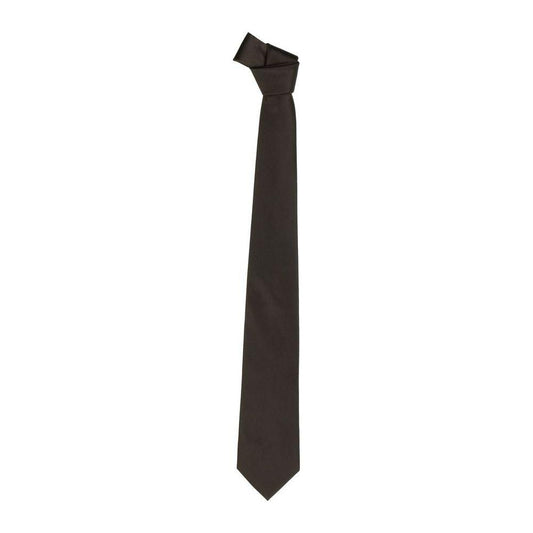 Emilio Romanelli Silk Point Pin Tie in Luxurious Brown Emilio Romanelli