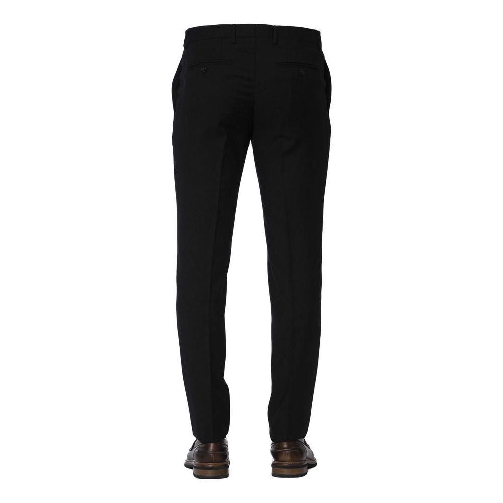 Trussardi Black Wool Men Trouser Trussardi