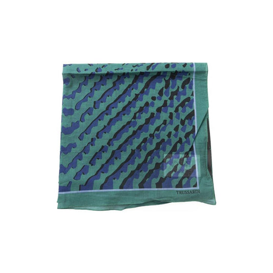 Trussardi Elegant Green Cotton Scarf Trussardi