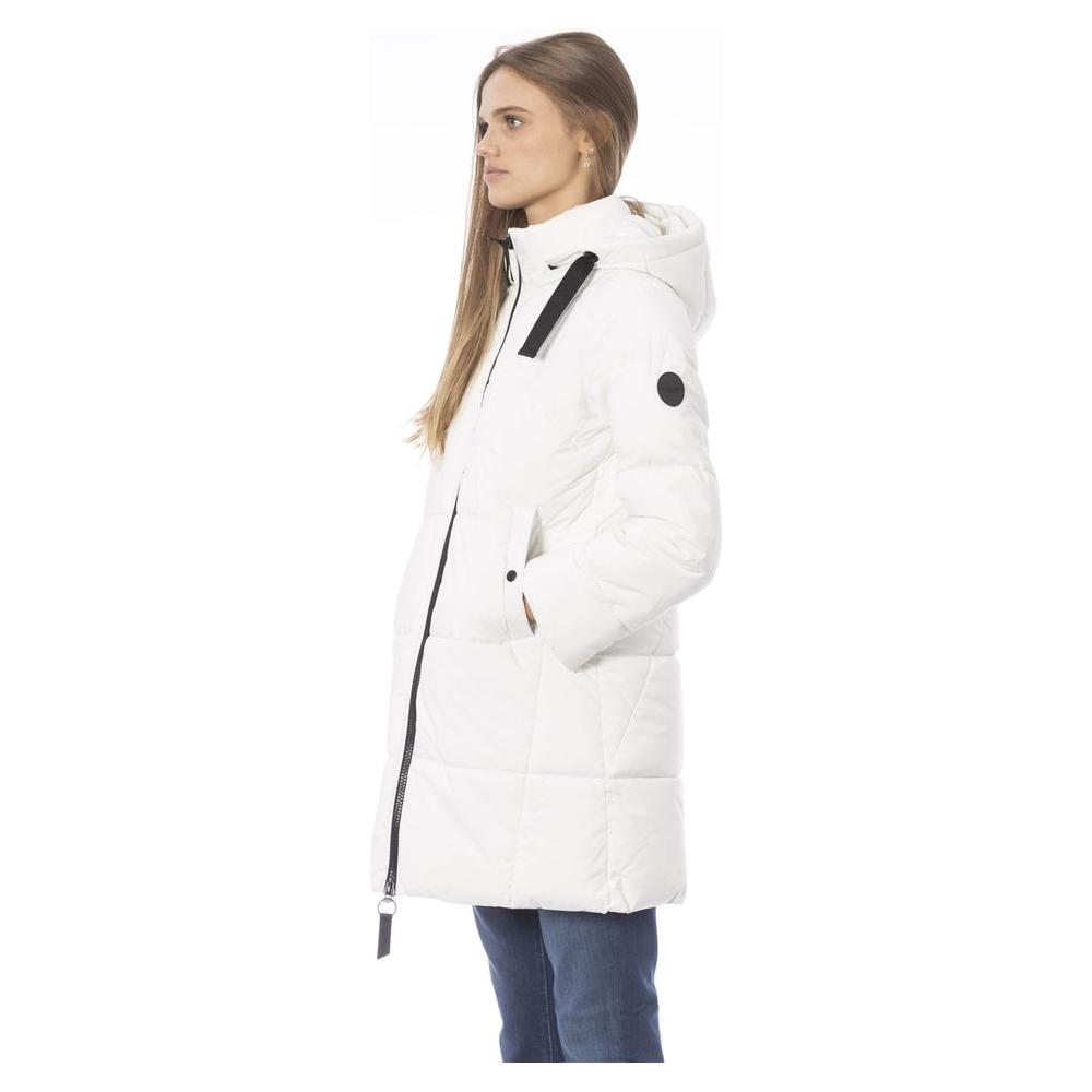 Baldinini Trend White Polyester Women Jacket Baldinini Trend