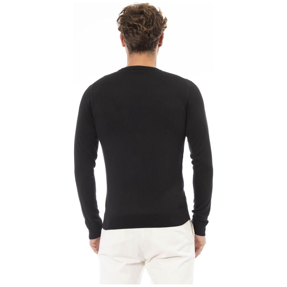 Baldinini Trend Black Modal Men Sweater Baldinini Trend