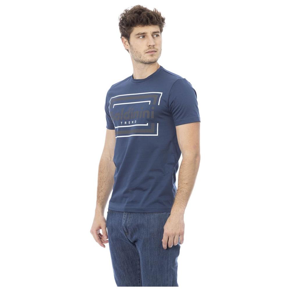 Baldinini Trend Blue Cotton Men T-Shirt Baldinini Trend