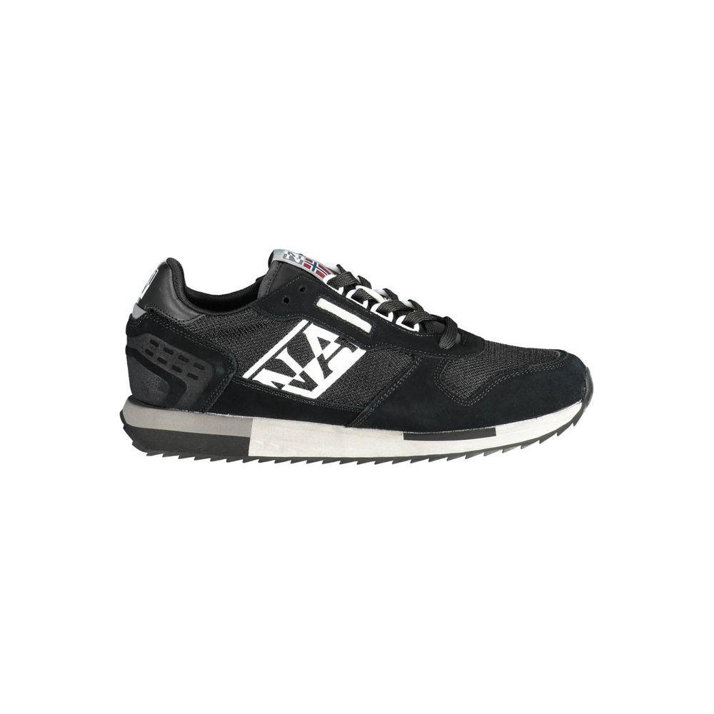 Napapijri Black Leather Men Sneaker Napapijri