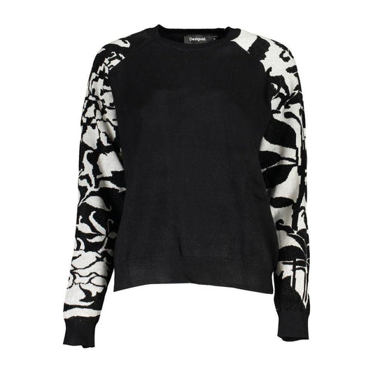 Desigual Chic High Neck Sweater with Contrast Details Desigual