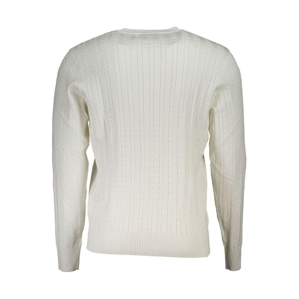 U.S. Grand Polo Elegant Crew Neck Sweater with Contrast Details U.S. Grand Polo