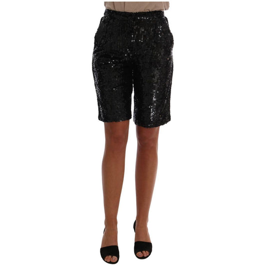 Dolce & Gabbana Black Sequined Fashion Shorts