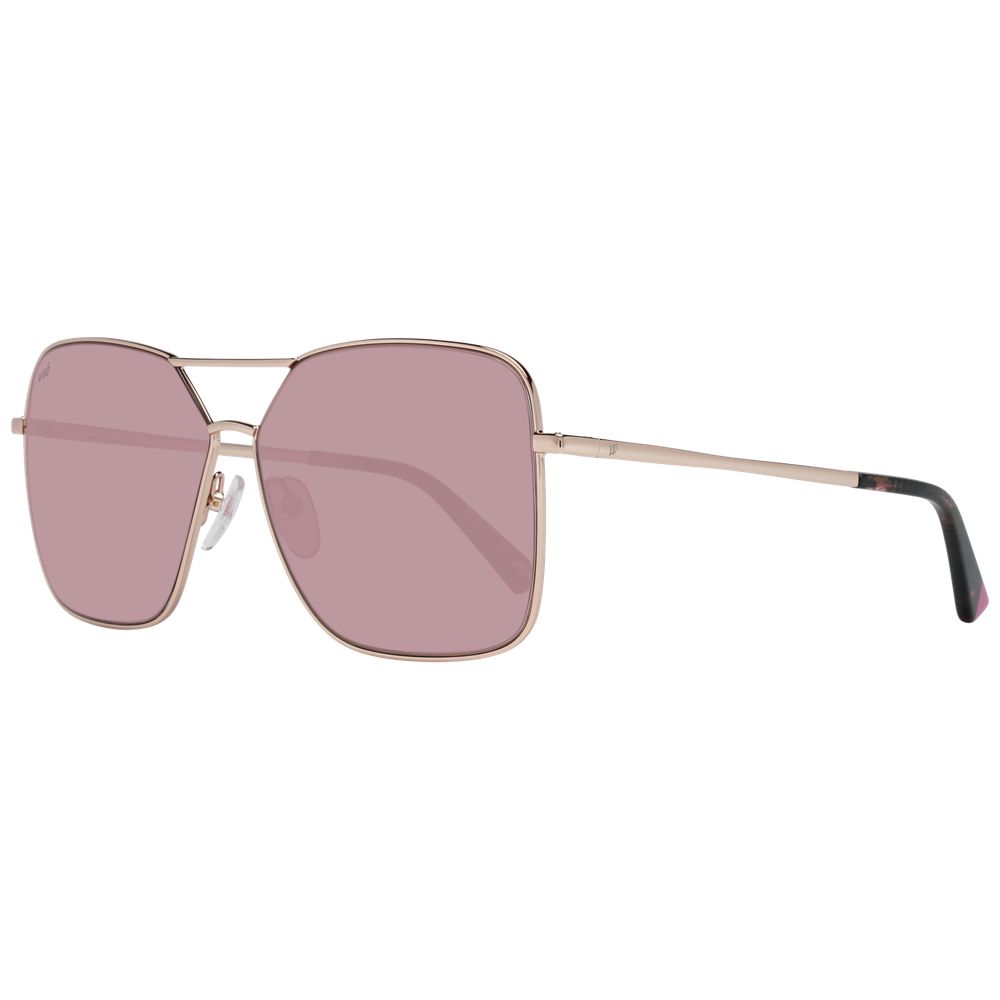 Web Rose Gold Metal Sunglasses Web
