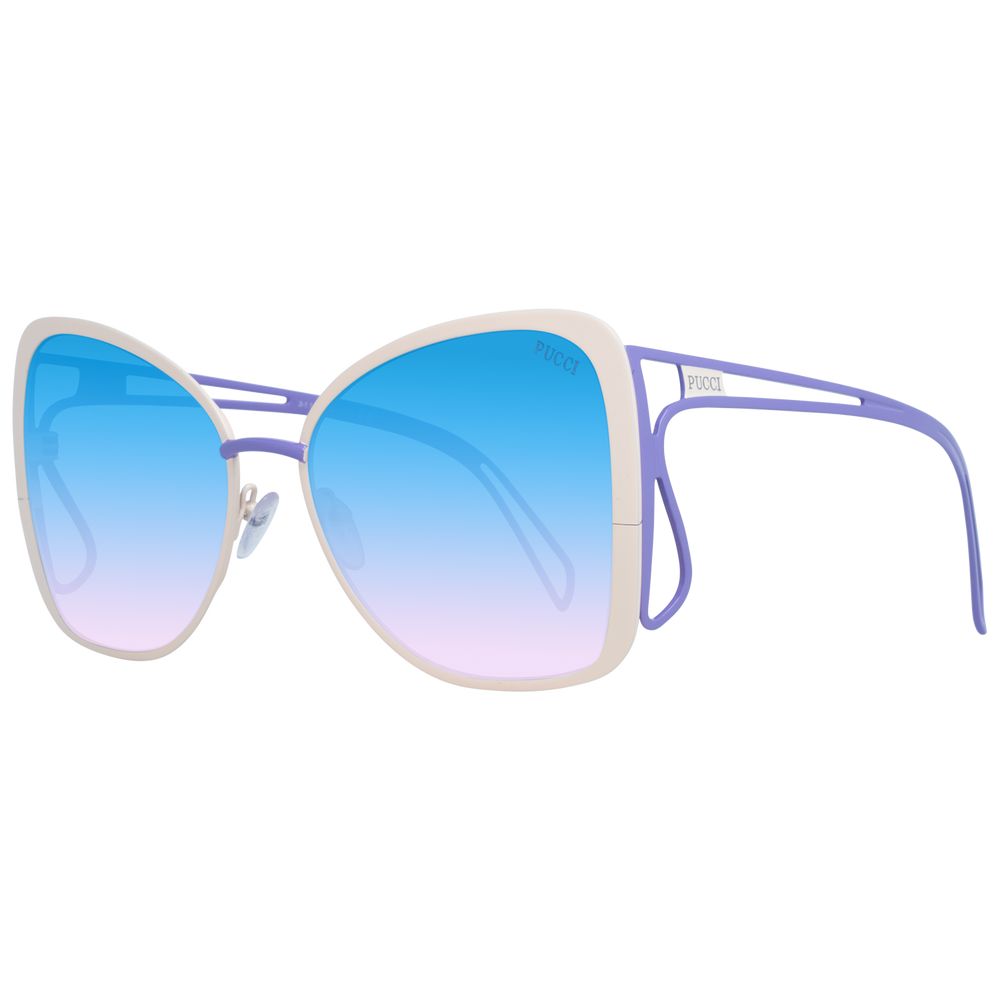 Emilio Pucci Cream Metal Sunglasses