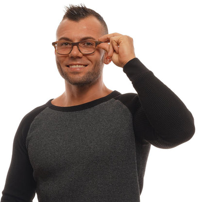 Ermenegildo Zegna Brown Plastic Glasses (Frames)