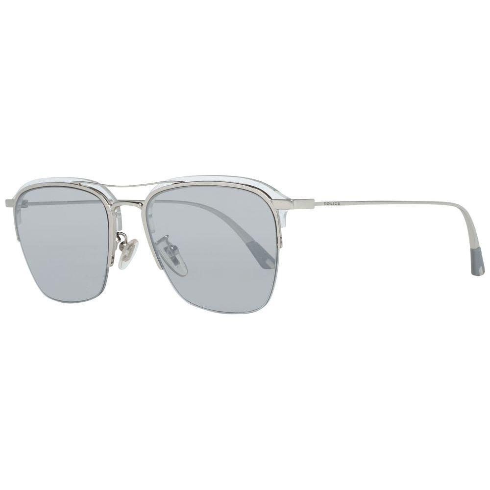 Police Silver Men Sunglasses Police