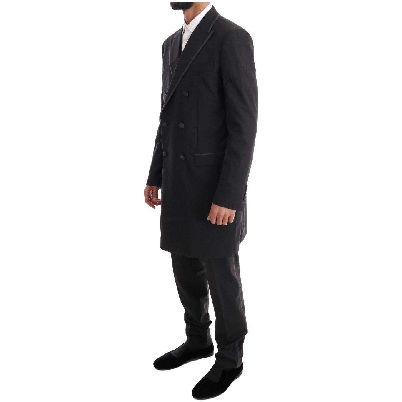 Dolce & Gabbana Gray Wool Stretch 3 Piece Two Button Suit Dolce & Gabbana