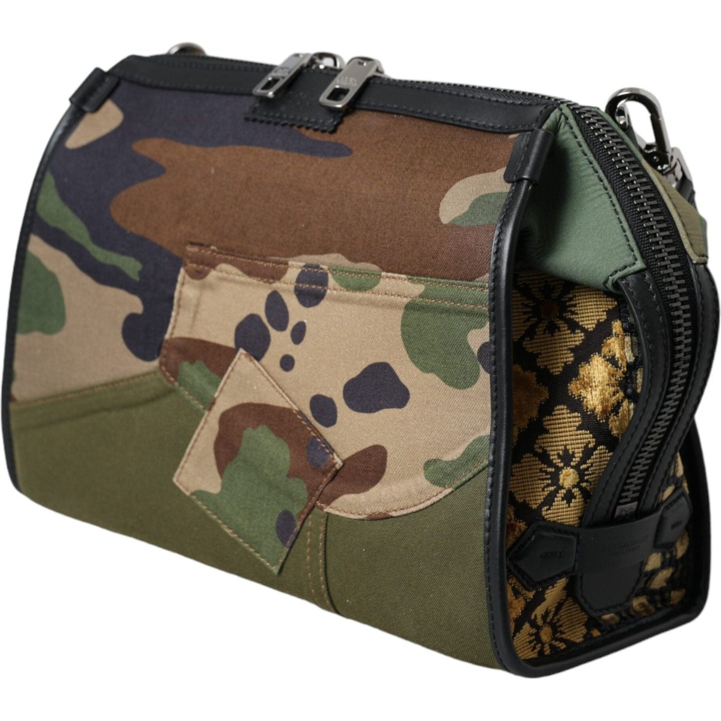 Dolce & Gabbana Multicolor Camouflage Patchwork Crossbody Bag Dolce & Gabbana