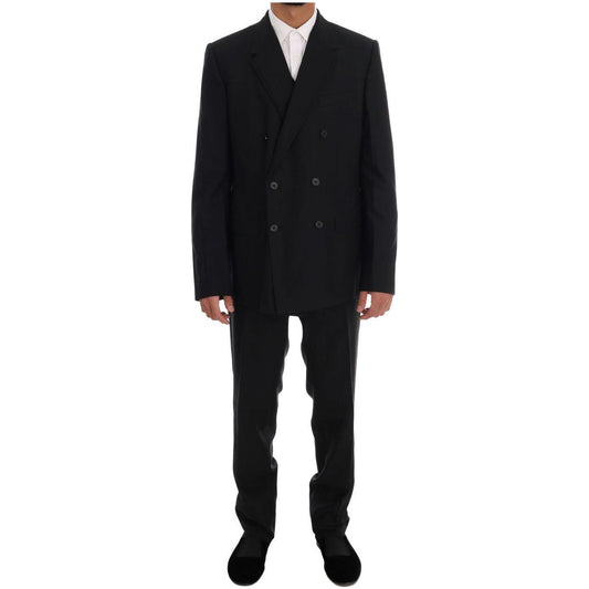 Dolce & Gabbana Elegant Black Wool Three-Piece Suit Suit Dolce & Gabbana