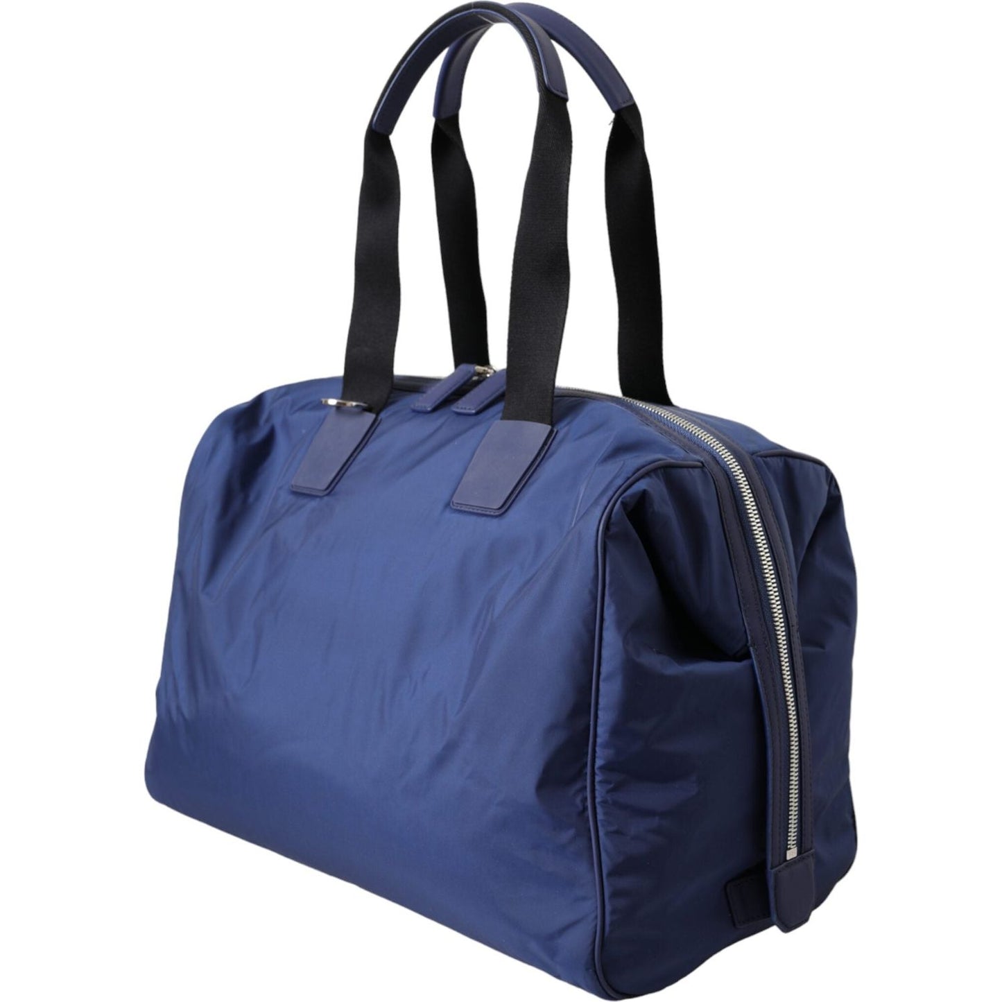 Dolce & Gabbana Blue Nylon Calfskin Hand Shoulder Duffel Bag Dolce & Gabbana