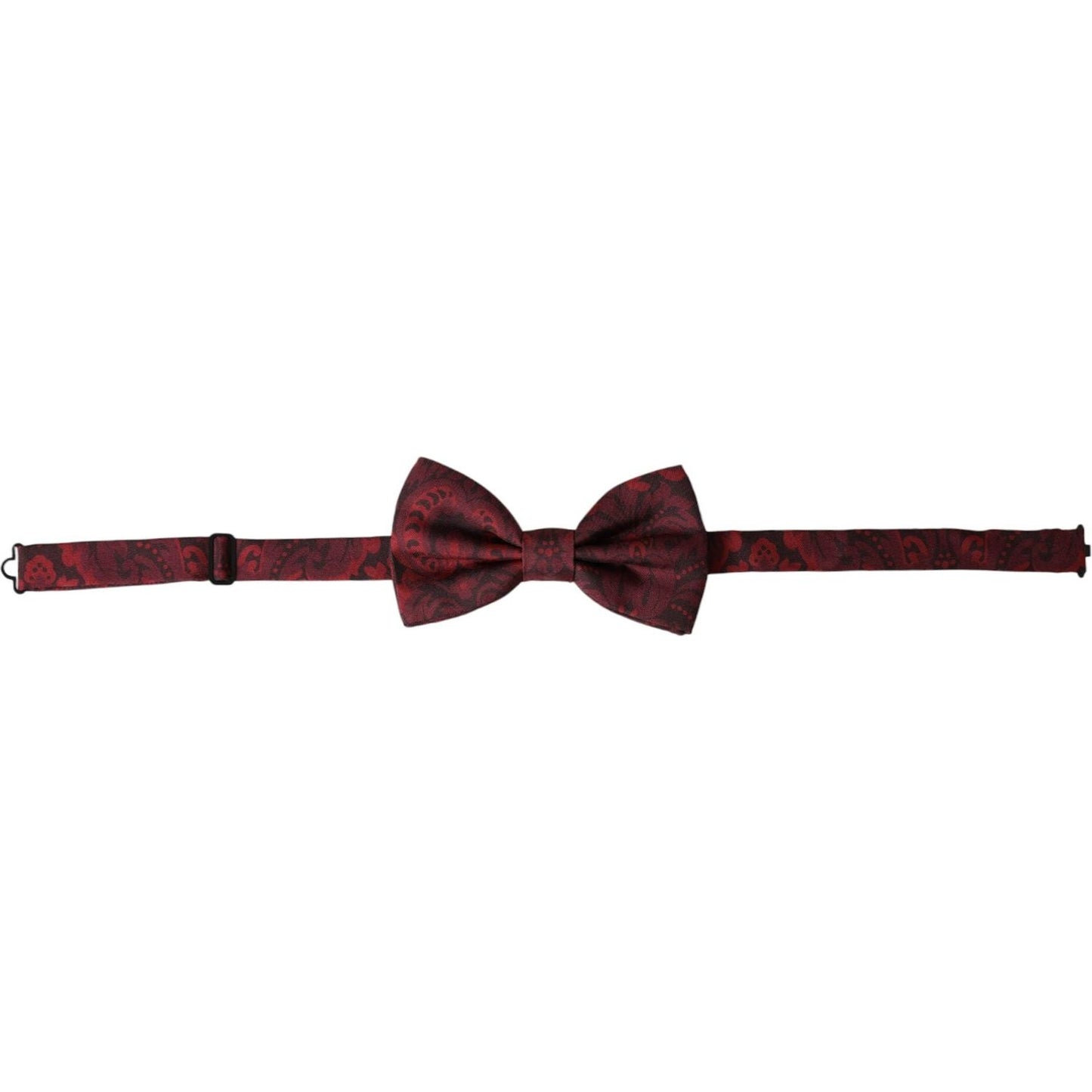 Dolce & Gabbana Red Silk Floral Adjustable Neck Men Bow Tie Dolce & Gabbana