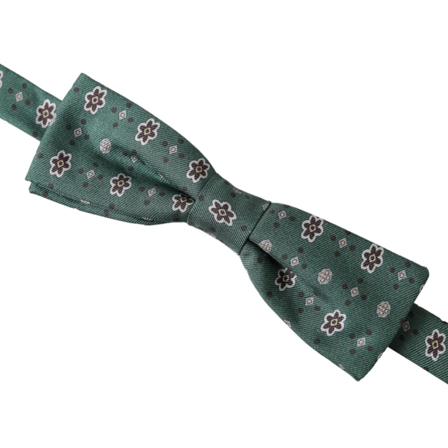 Dolce & Gabbana Mint Green Floral Adjustable Neck Men Bow Tie Dolce & Gabbana