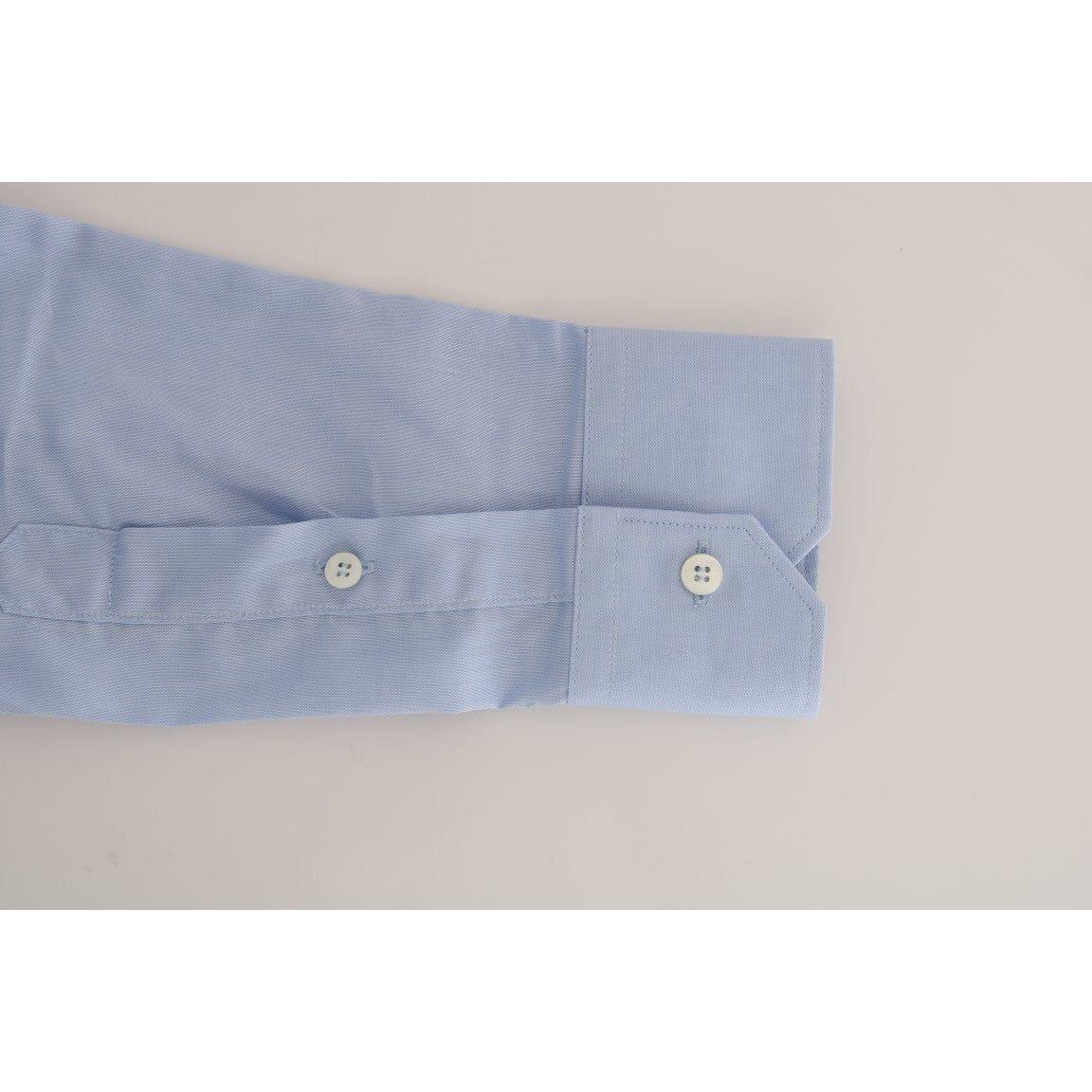 Cavalli Light Blue Cotton Dress Shirt Cavalli