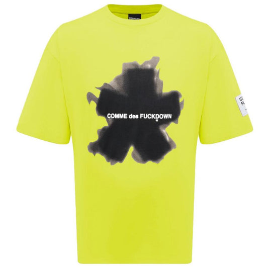 Comme Des Fuckdown Yellow Cotton T-Shirt Comme Des Fuckdown