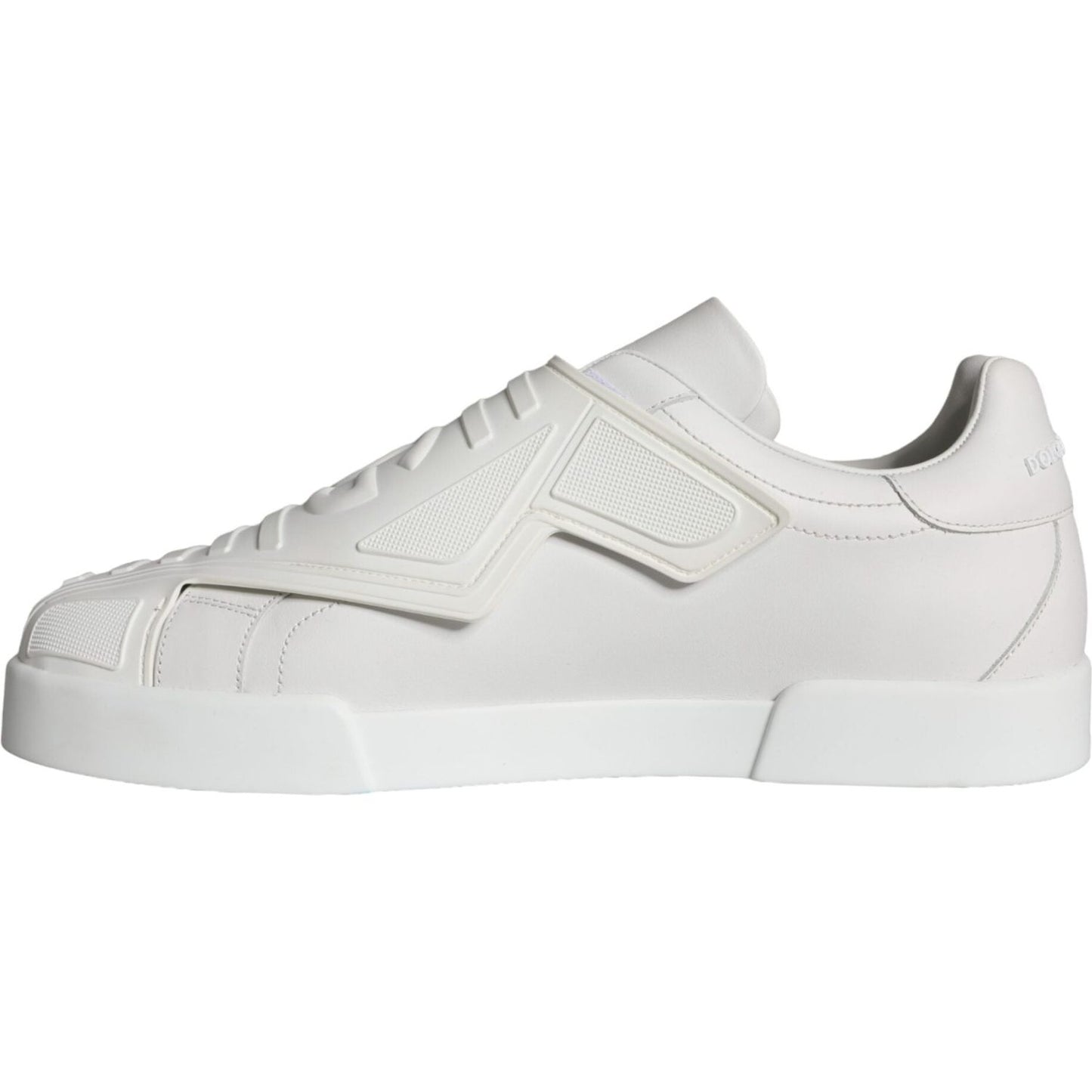 Dolce & Gabbana White Leather Slip On Low Top Sneakers Shoes Dolce & Gabbana