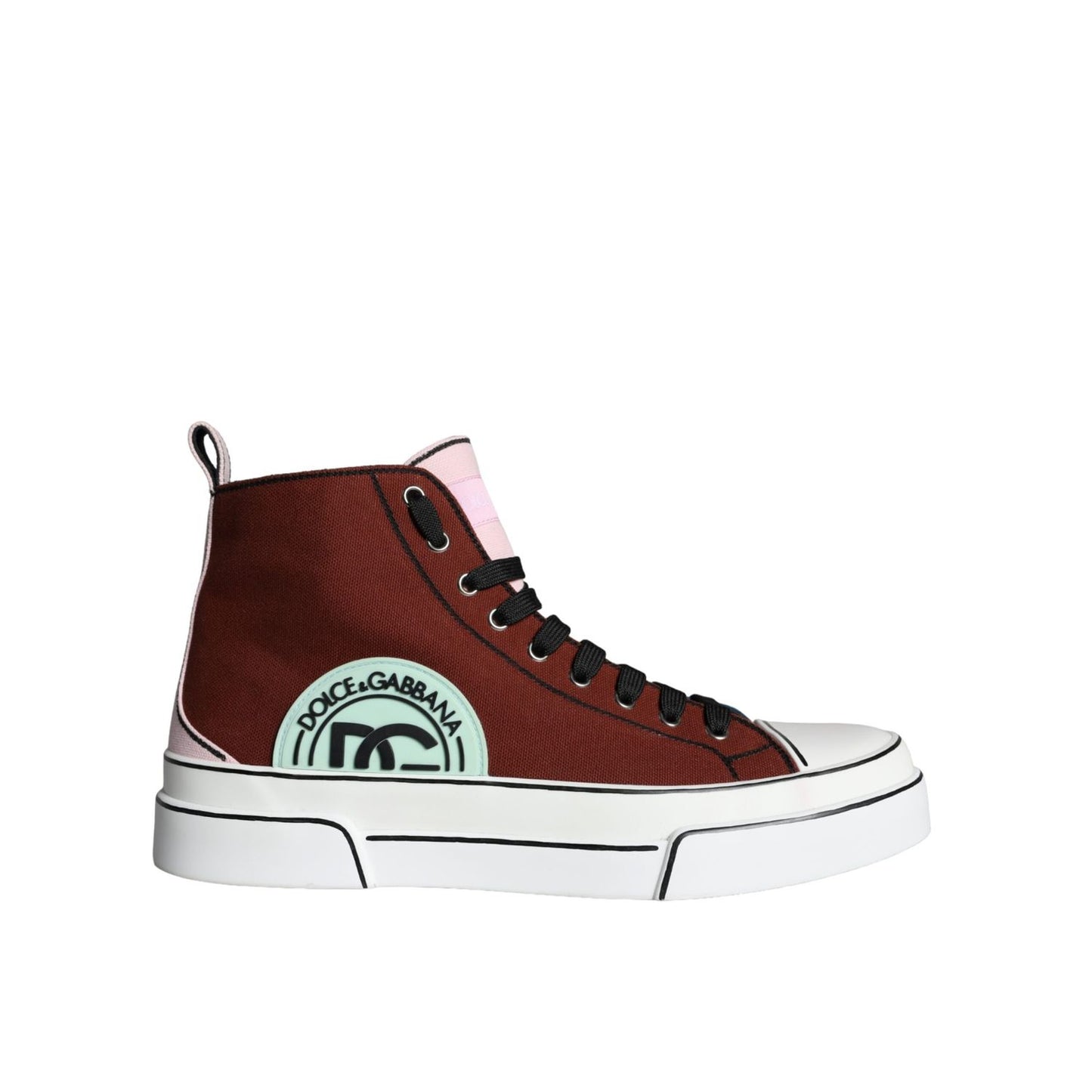 Dolce & Gabbana Multicolor Patchwork High Top Sneaker Shoes