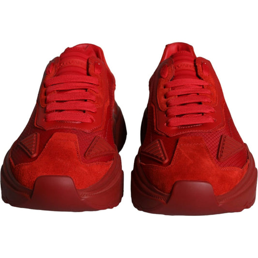 Dolce & Gabbana Red Leather Daymaster Low Top Sneakers Shoes Dolce & Gabbana