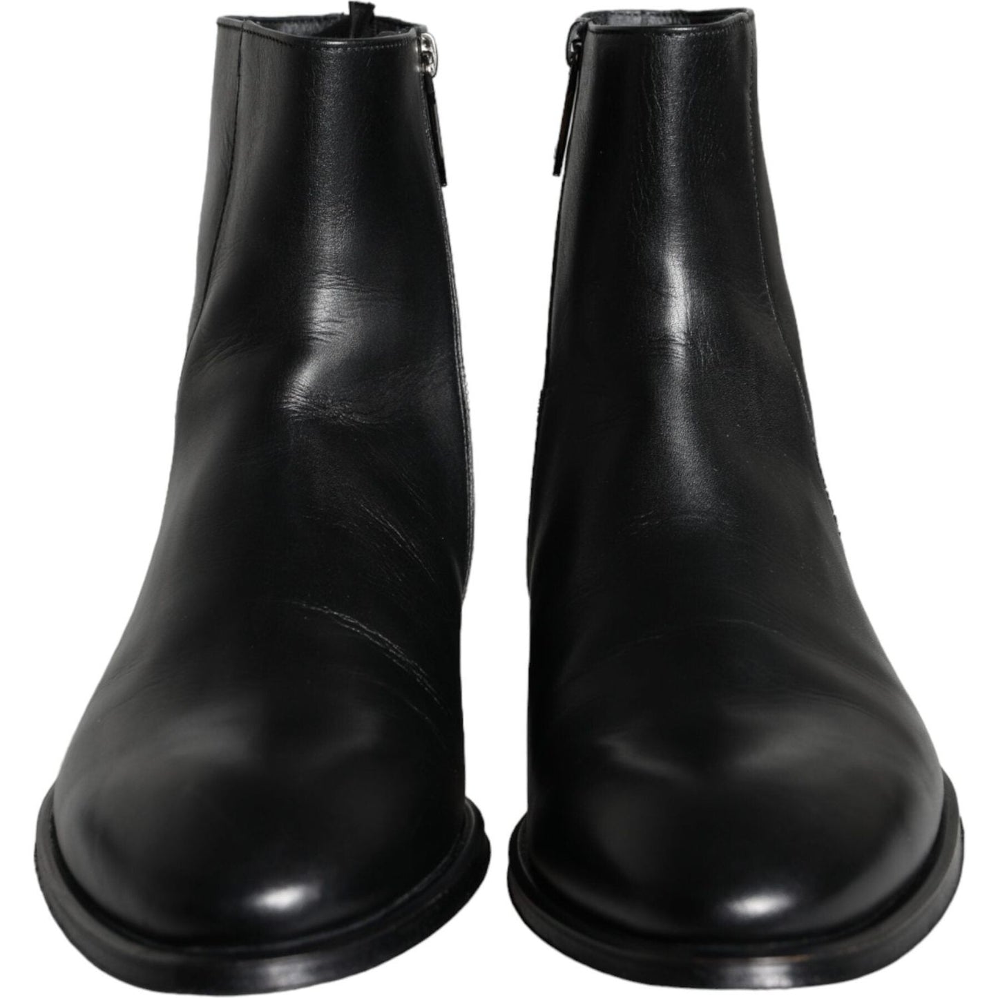 Dolce & Gabbana Black Calf Leather Men Ankle Boots Men Shoes Dolce & Gabbana